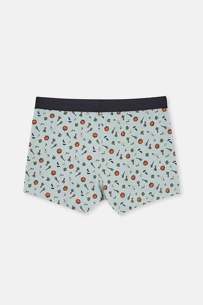 Dagi Grau-blaue 5210-Boxershorts aus gemusterter Baumwolle