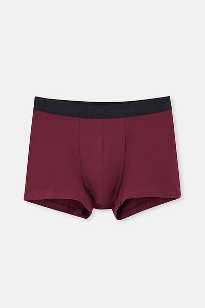 Dagi Light Blue-Plum-Black 5210 3-Piece Plain Cotton Boxers