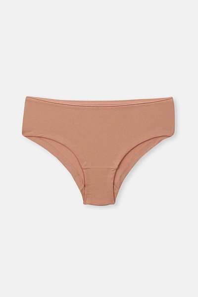 Dagi Helllachs-weiches rosa 3-teiliges, einfarbiges Hipster-Höschen für Damen