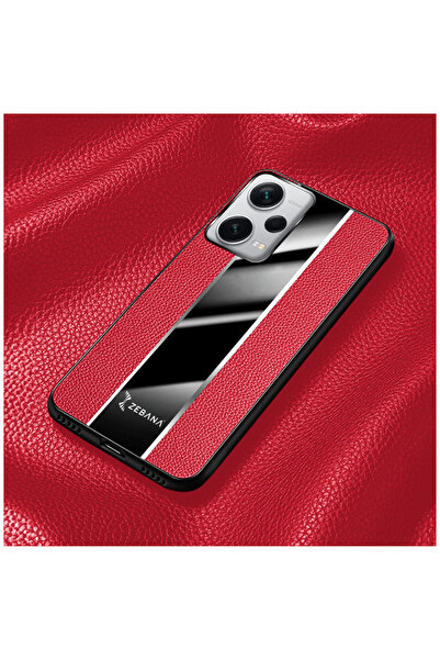 Zebana Xiaomi Redmi Note 12 Pro 5g Compatible Case Premium Leather Case Red