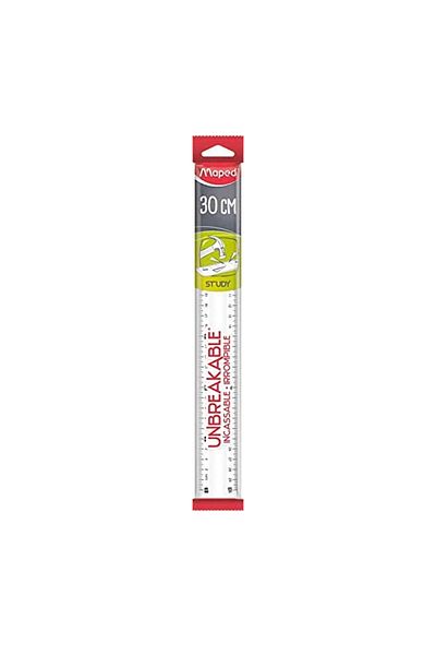 Maped 245620   - 30 Cm Transparent Flexible Plastic Ruler