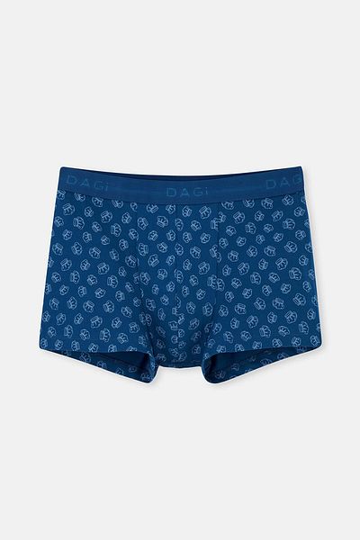 Dagi Navy Blue 5210 2-Pece μοτίβο βαμβακερό μπόξερ