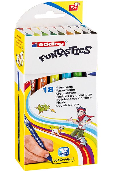 Edding Funtastics Set of 18 Ed Felt Tip Pen Thin