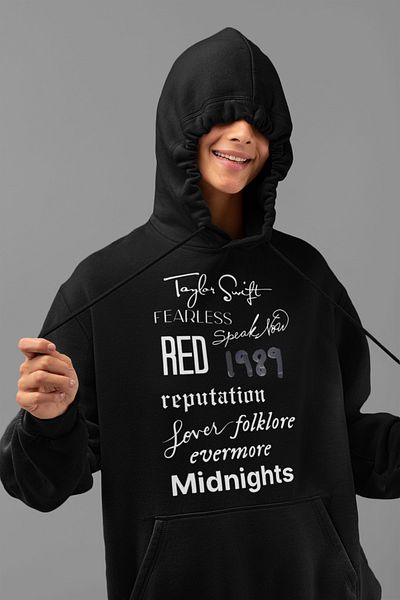 SEVBANO Hanorac cu glugă pentru cântăreț oversize unisex cu nume de album Taylor Swift