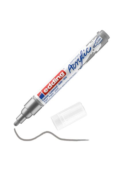 Edding Acrylic Medium Tip Marker - Silver Ed 5100923