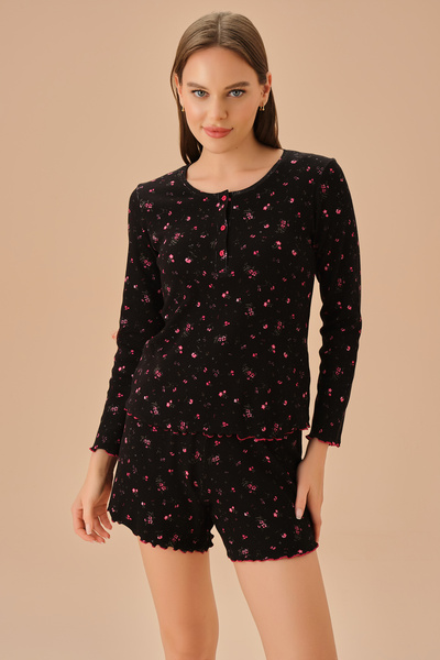 SUWEN Set de pijamale cu tricou și pantaloni scurți Mina