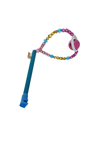 kapsulavm Rotating Bird Toy with Perch 10 Cm-16 cm Blue