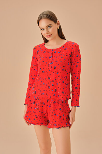 SUWEN Set de pijamale cu tricou și pantaloni scurți Mina