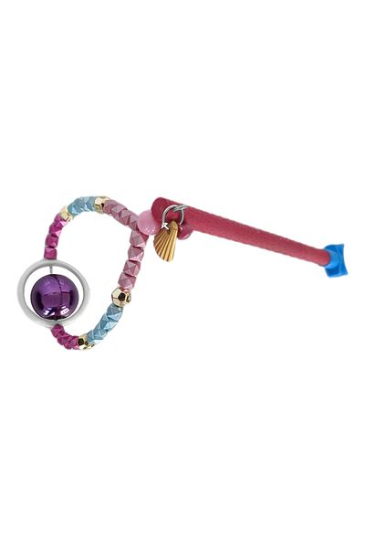 kapsulavm Rotating Bird Toy with Perch 10 Cm-16 cm Claret Red
