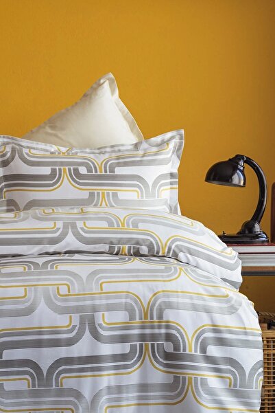 İssimo Home Berliner 210 Tc (83 Threads) Digital Satin Duvet Cover Set Double