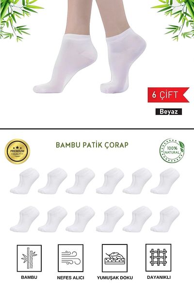 MISTERO SOCKS 12 Pairs of Seamless Bamboo Booties Socks (Navy Blue, White)