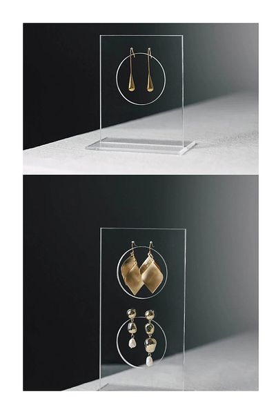 GİZEM SHOP Ορθογώνιο Σετ 3 - Σκουλαρίκια, Organizer Plexi, Πάγκος και Βάση Σκοποβολής κοσμημάτων