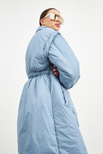 Setre Μπλε μωρό πουπουλένιο παλτό με φερμουάρ