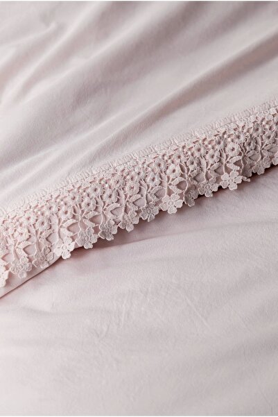 İssimo Home Daisy Pink Washed 100% Cotton Poplin Double Duvet Cover Set