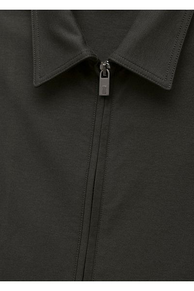 Boris Becker Khaki Color Shirt Collar Sweat Jacket