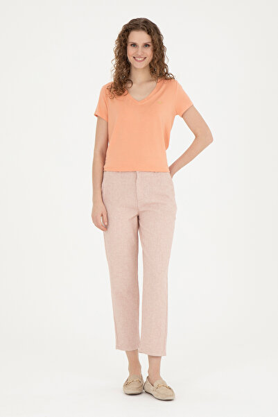 U.S. Polo Assn. بنطلون قماش بودرة نسائي 50287460 -VR042