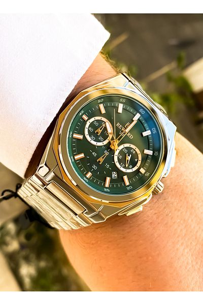 Reward Silver Color Waterproof Functions Active Men's Wrist Watch Bracelet Gift