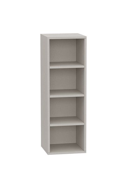 Mahmayi Wooden Storage Display Shelves 4-Tier Freestanding, Box Shelves, Light Grey