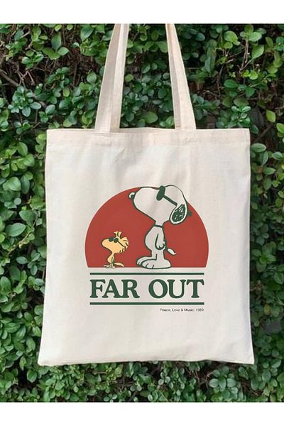 Cemira Geantă tote Snoopy Far Out Geantă din pânză