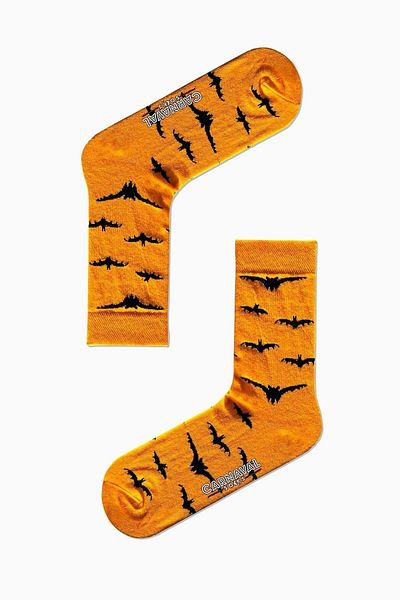 CARNAVAL SOCKS Πολύχρωμες κάλτσες με σχέδιο νυχτερίδας