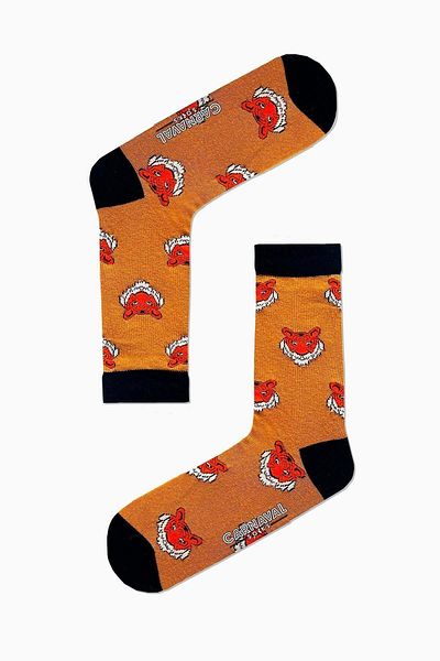 CARNAVAL SOCKS Πολύχρωμες κάλτσες με σχέδιο Tiger