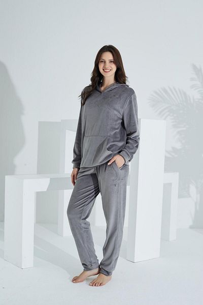 Etoile Γυναικεία αθλητική φόρμα Soft Kangaroo Pocket Hooded Velvet