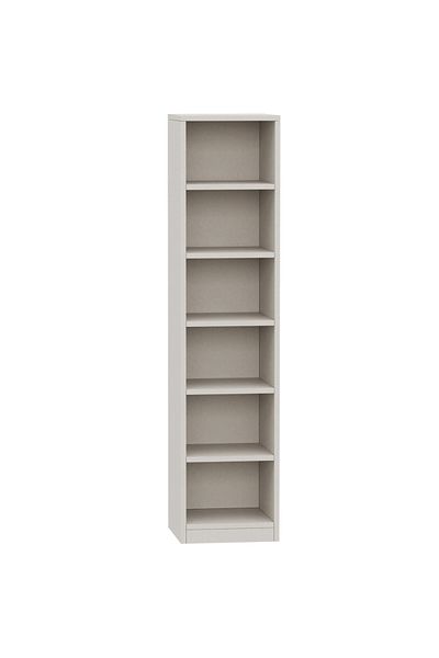 Mahmayi Wooden Storage Display Shelves 6-Tier Freestanding, Box Shelves, Light Grey