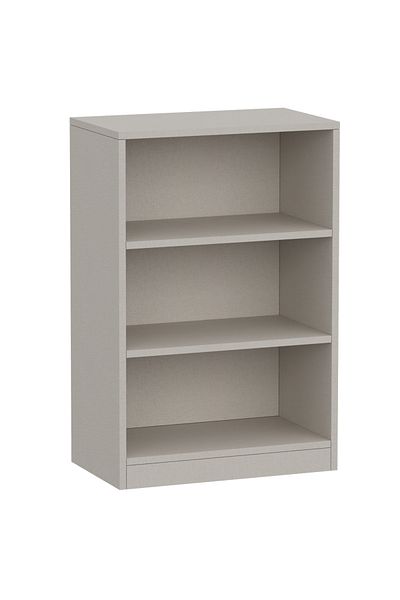 Mahmayi Wooden Storage Display Shelves 3-Tier Freestanding, Light Grey