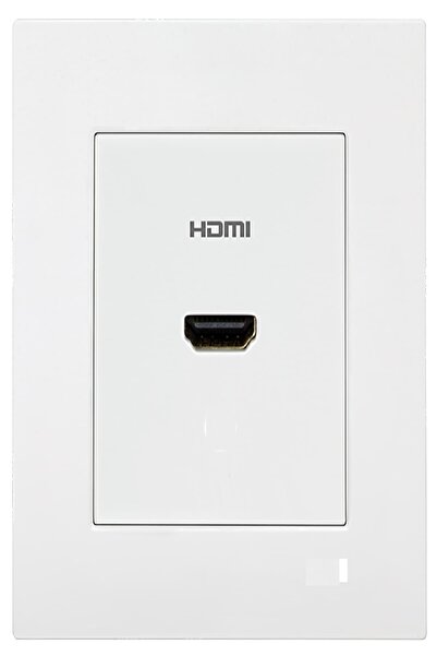 MAKEL Hdmi Sıva Altı Duvar Prizi + Tuş + Çerçeve Karea Beyaz