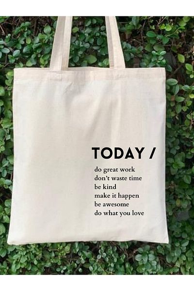 Cemira Today Design Raw Cloth Tote Bag Geantă de stofa