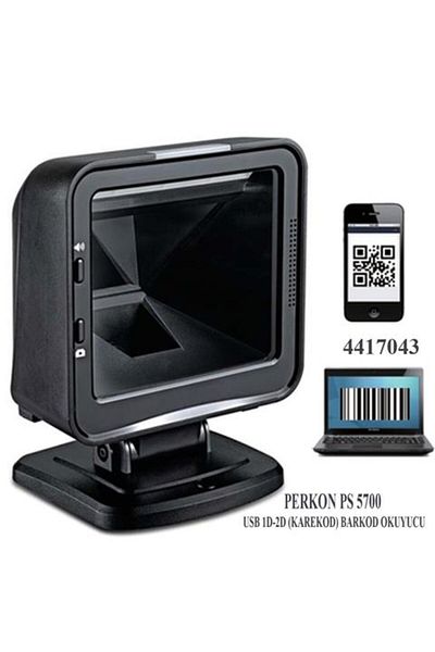 PERKON ماسح باركود ثنائي الأبعاد من النوع المكتبي Ps5700
