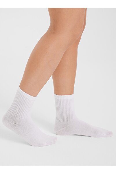 Forwena White Derby Cotton Seamless Tennis Socks
