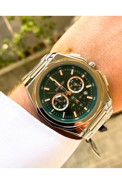 Reward Silver Color Waterproof Functions Active Men's Wrist Watch Bracelet Gift