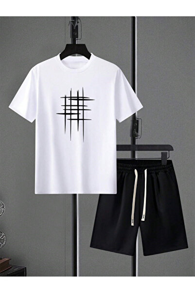 ZEMLİYA Unisex Σετ μπλουζάκι και σορτς με στάμπα