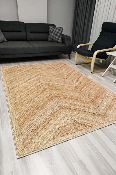 kilim home Mars 1004 Natural Jüt Efekli Dekoratif Kaymaz Taban Halı