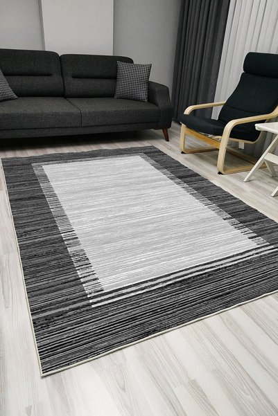 kilim home Mars 1013 Covor decorativ cu bază anti-alunecare cu model negru cu...
