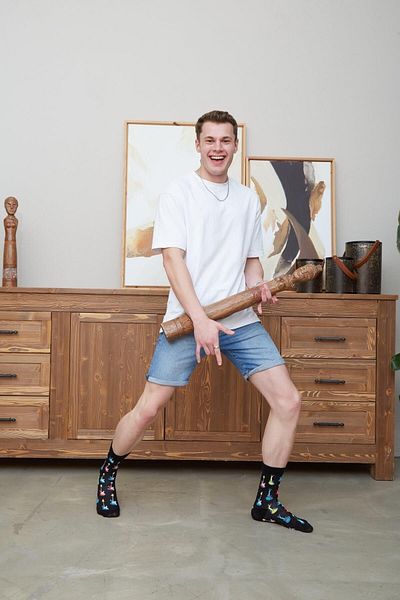 CARNAVAL SOCKS Σετ πολύχρωμες κάλτσες κιθάρες με σχέδια