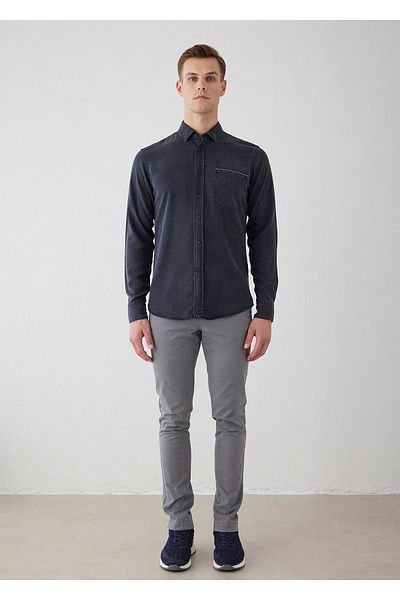 Boris Becker Anthracite Color Lyocell Shirt