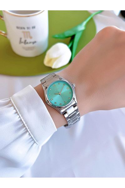 FERRO 3 Atm Water Resistant Ion Coated Steel Cord Women's Wristwatch and Bracelet Set - Efl40129-Ya
