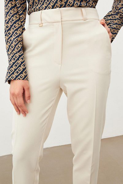 Setre Beige Normal Waist Pencil Trousers