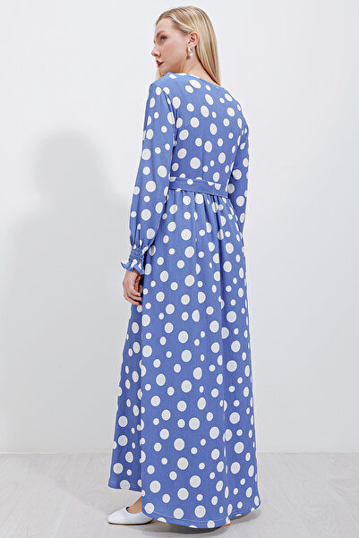 Bigdart 1525 Knitted Hijab Dress - C.Blue