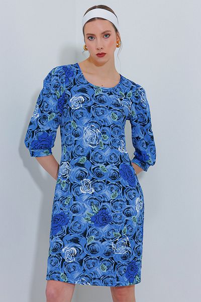 Bigdart Gemustertes Midikleid von Saks Rose für Damen 2477