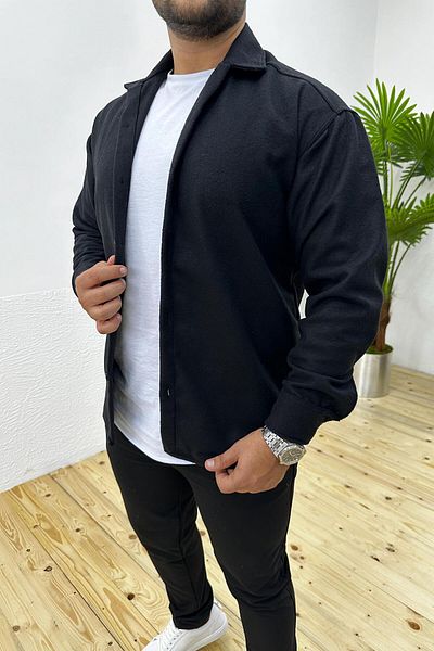 VİP LOKAL Черна кашмирена риза