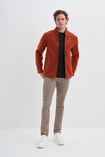 Cazador CAZ 5633 - Polar Sweat Cardigan - Cinnamon