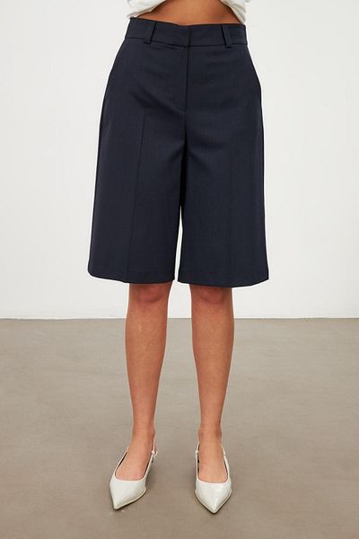 Setre Navy Blue Stripe Detailed Pocket Shorts
