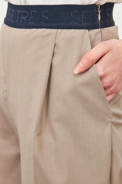 Setre Beige Wide Cut Trousers