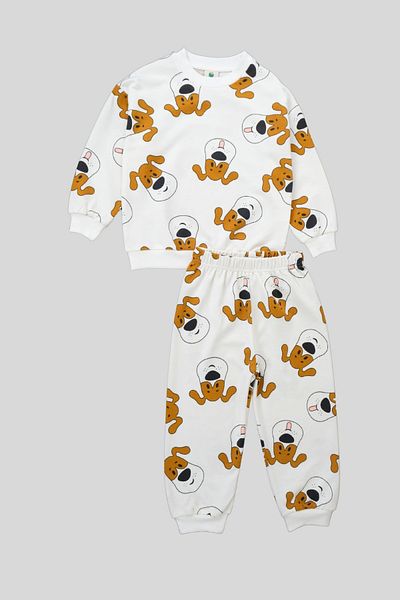 ÇİTİL Dog Printed Sweatshirt Set 2-5 Years
