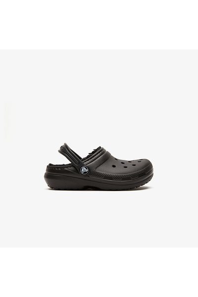 Crocs Classic Lined Clog Kids Slippers207010-060 Black/black