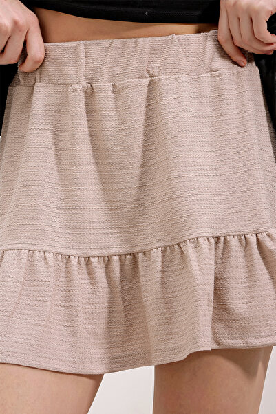 Bigdart 1884 Gestrickter Minirock - Beige