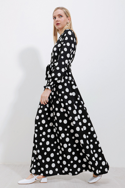 Bigdart 1525 Knitted Hijab Dress - P. Black